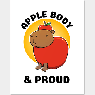 Apple body and proud Capybara Posters and Art